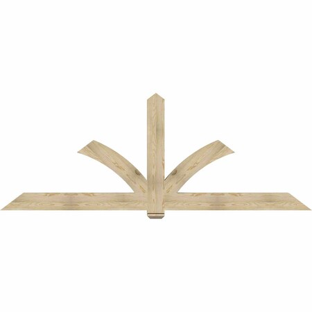 Ekena Millwork Redmond Rough Sawn Timber Gable Bracket, Douglas Fir, 108"W x 40"H x 4"D x 6"F, 9/12 Pitch GBW108X40X0406RED00RDF